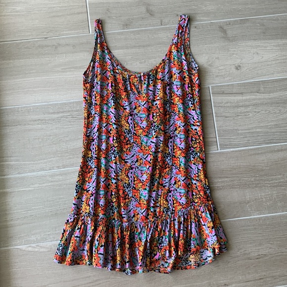 Patterson J Kincaid bright multicolor sleeveless dress. - Picture 3 of 8